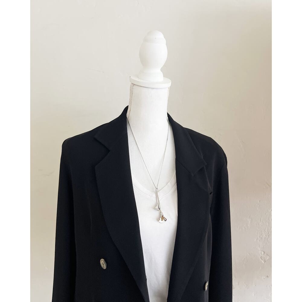 AVON Calla Lilly Silver Tone Lariat Style Womens Fashion Necklace Vintage - Picture 7 of 9